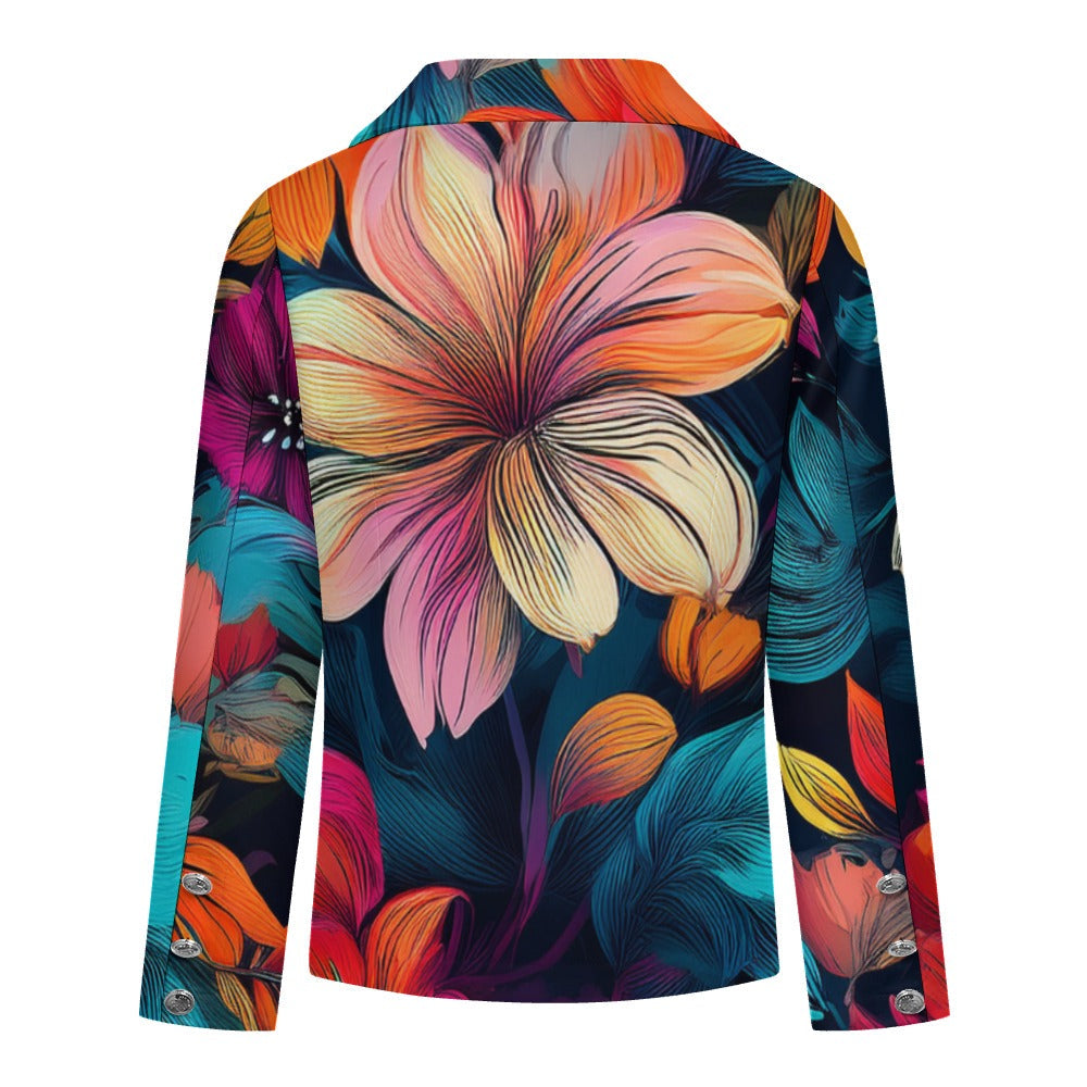 Floral Casual Blaser Inkedjoy