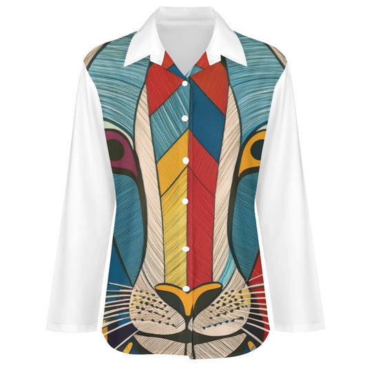 Printed Irregular Hem shirt Inkedjoy