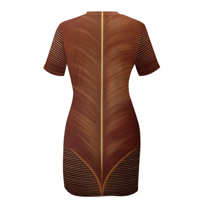 Round Neck Short Sleeve Dress