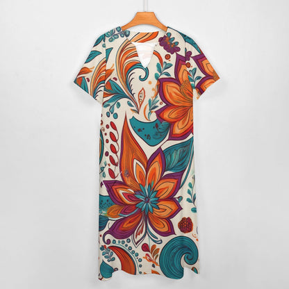 7-point sleeve dress Inkedjoy