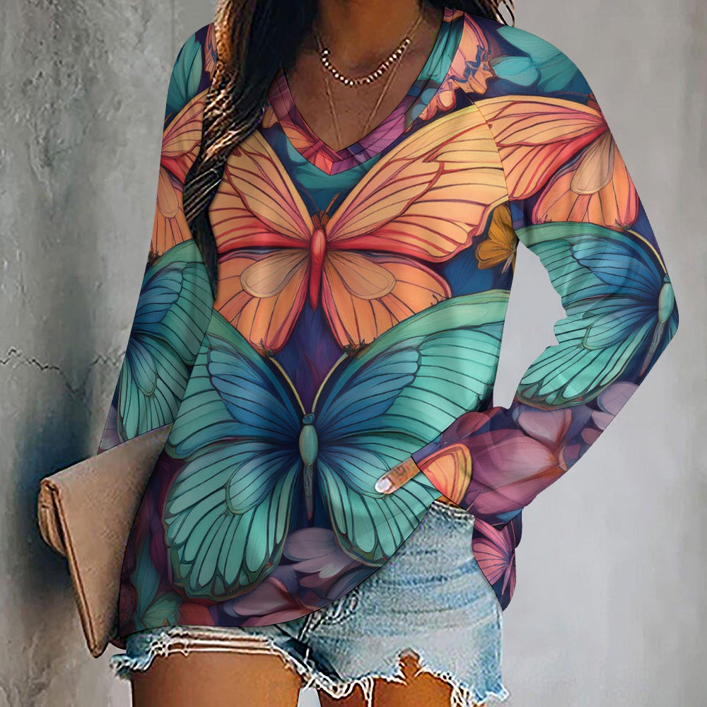 Long sleeve loose tee Inkedjoy