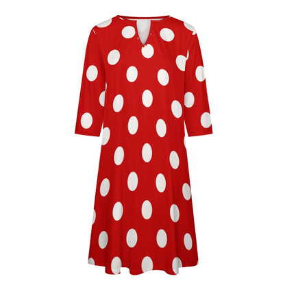 7-point sleeve dress