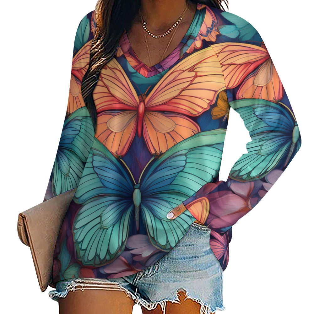 Long sleeve loose tee Inkedjoy