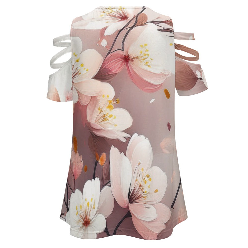 Zip Off Shoulder Top Inkedjoy