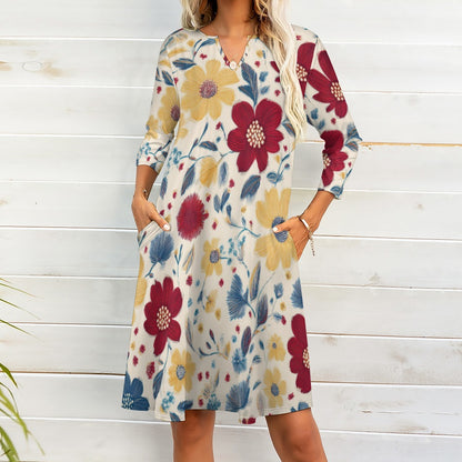 7-point sleeve dress