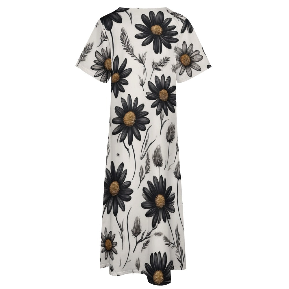 7-point sleeve dress Inkedjoy