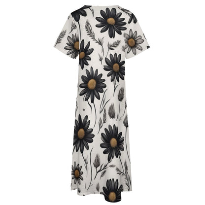7-point sleeve dress Inkedjoy