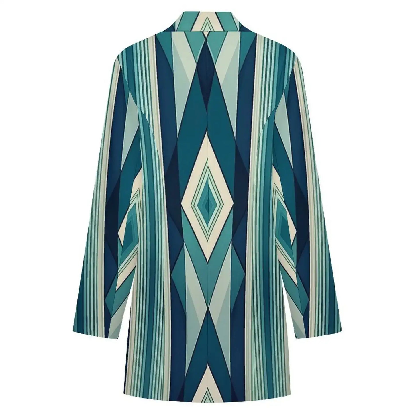 Geometric Emerald Blazer Dress