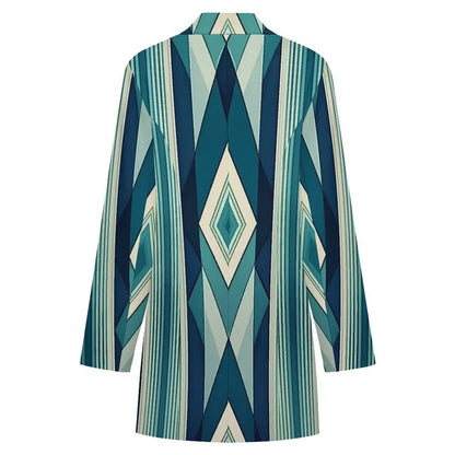 Geometric Emerald Blazer Dress