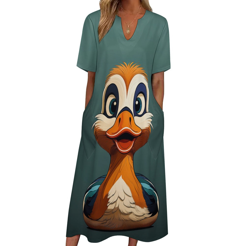 7-point sleeve dress Inkedjoy