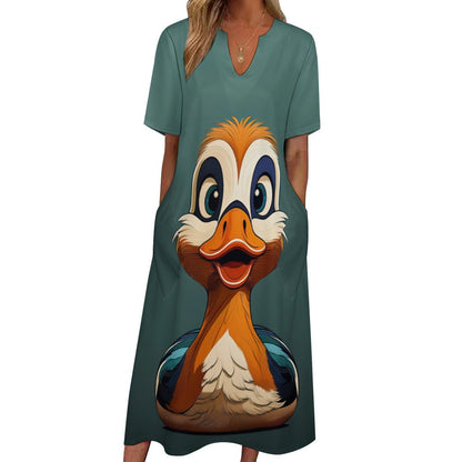 7-point sleeve dress Inkedjoy