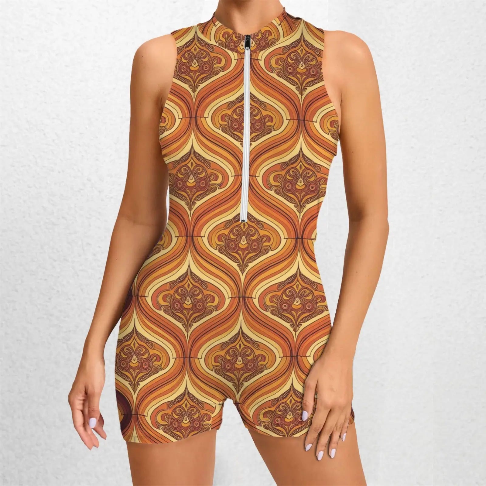 BROWN-MANGO ONE-PIECE