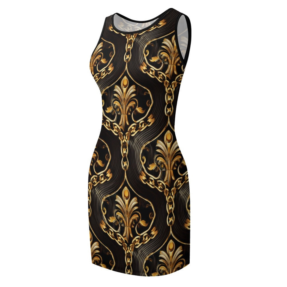 Slim Fit Sleeveless Dress Inkedjoy