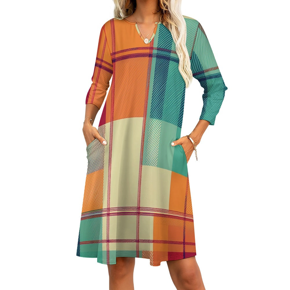 7-point sleeve dress