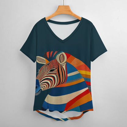 V Neck Short-sleeve Shirt Inkedjoy