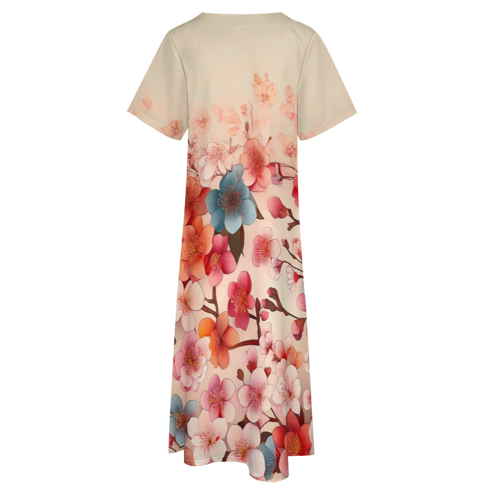 7-point sleeve dress Inkedjoy