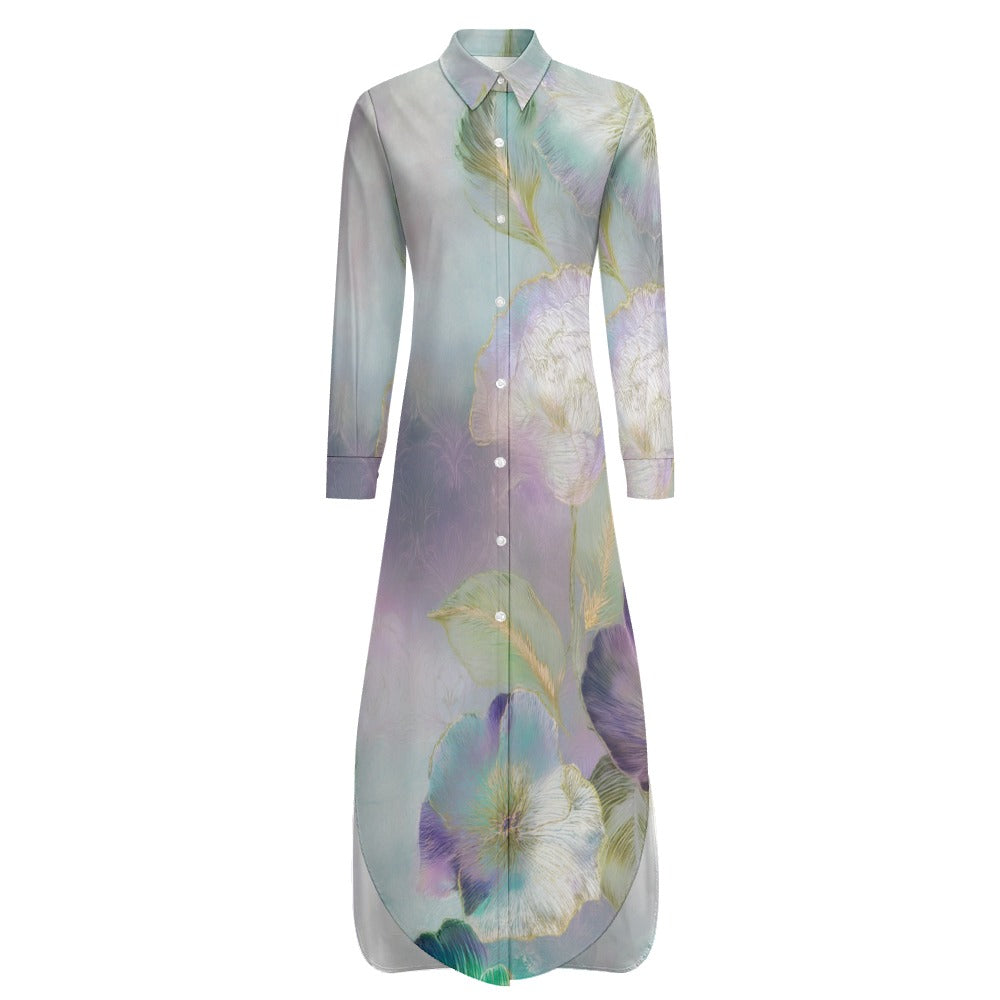 Long Sleeve Shirt Dress Inkedjoy