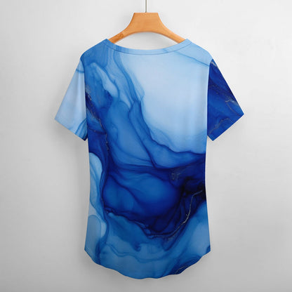 V Neck Short-sleeve Shirt Inkedjoy
