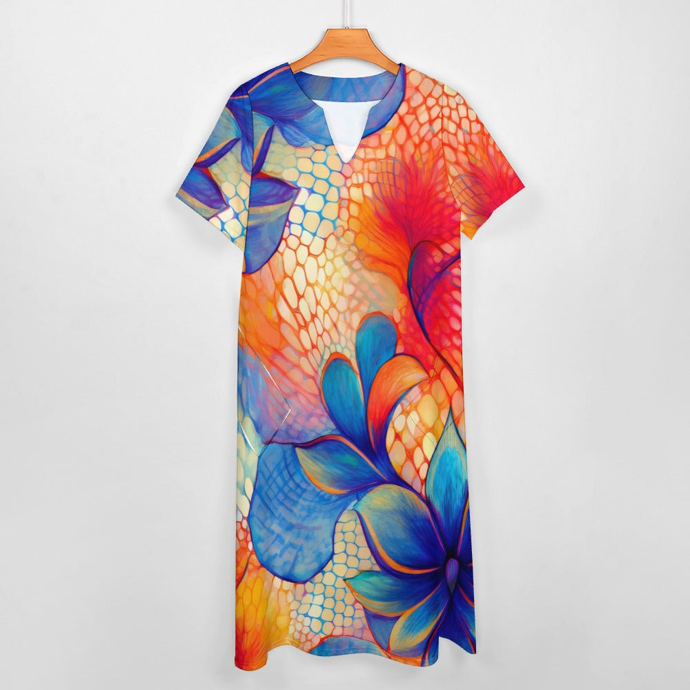 7-point sleeve dress Inkedjoy
