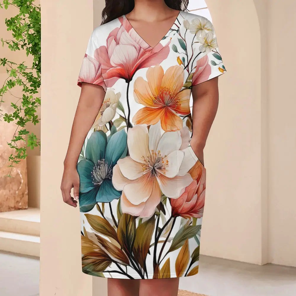Loose Pocket Dress Inkedjoy