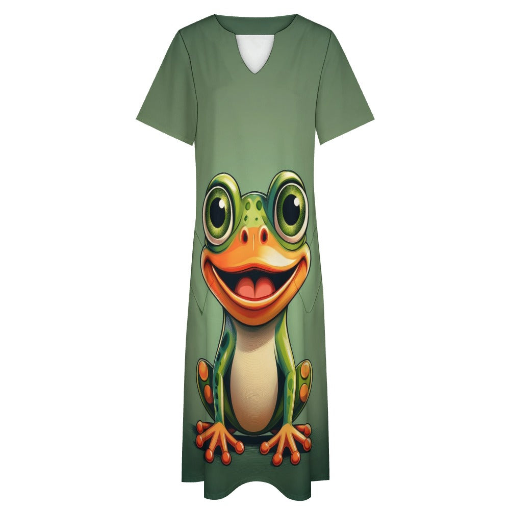 7-point sleeve dress Inkedjoy