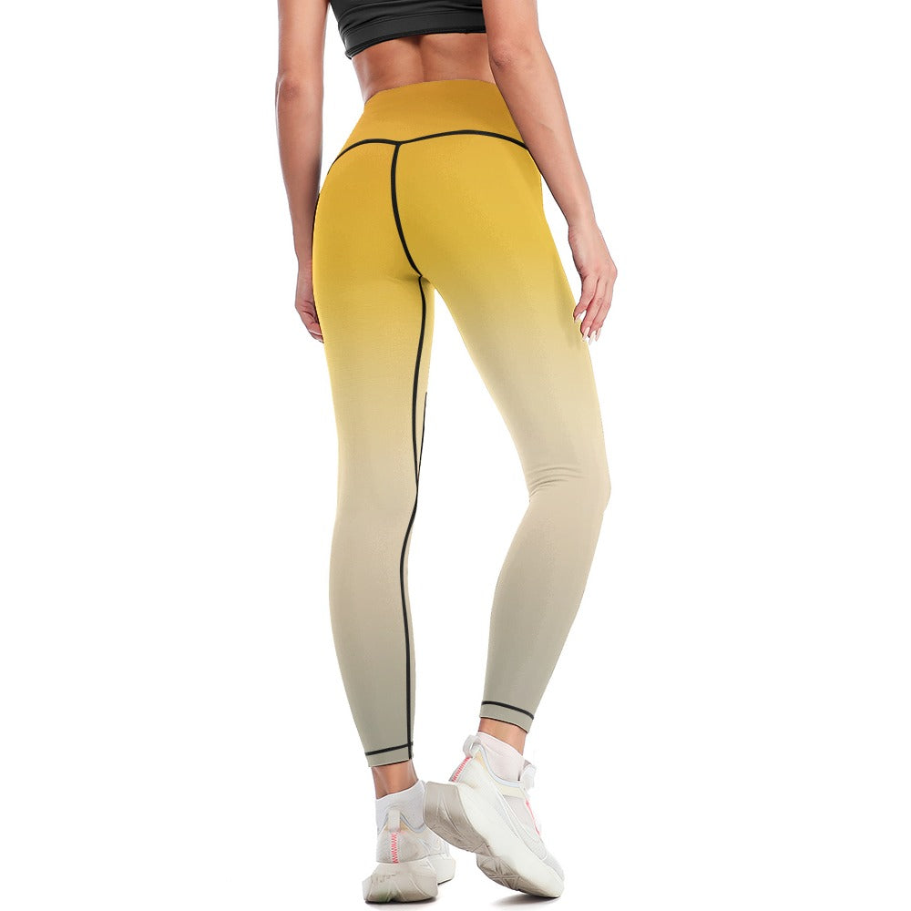 Yellow Sports Yoga Pants