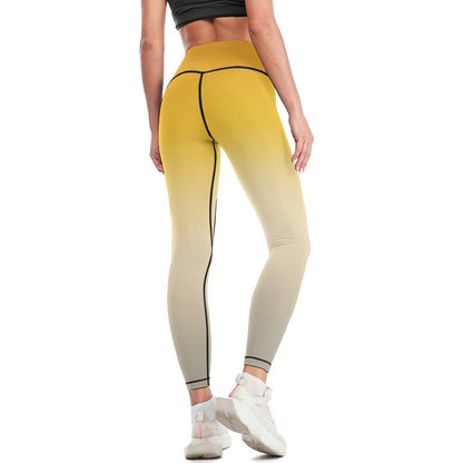 Yellow Sports Yoga Pants