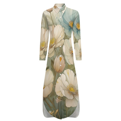 Long Sleeve Shirt Dress Inkedjoy
