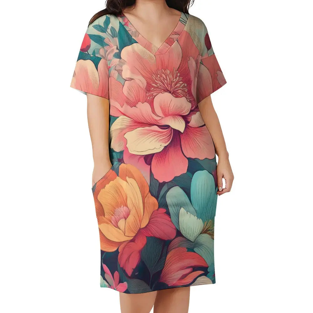 Loose Pocket Dress Inkedjoy