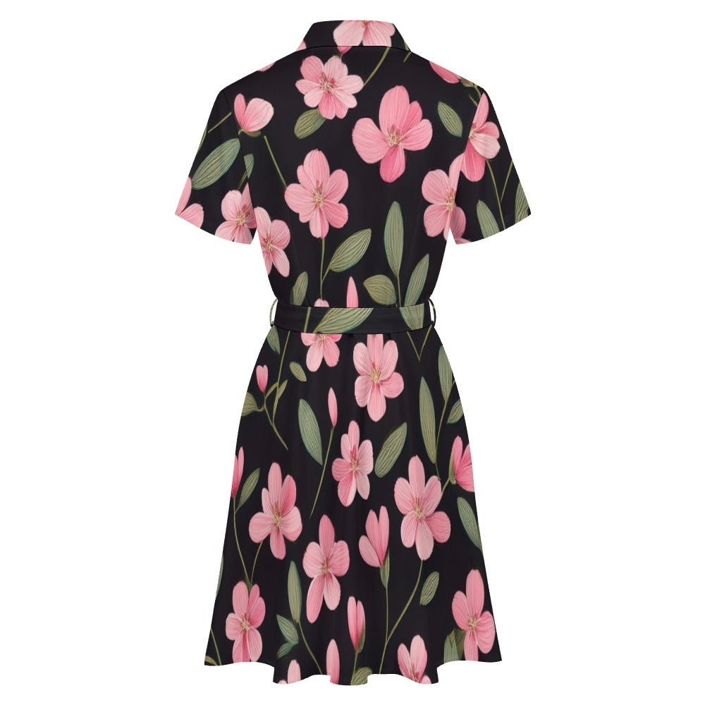 Short-sleeved collared dress