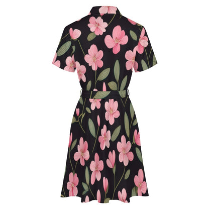Short-sleeved collared dress