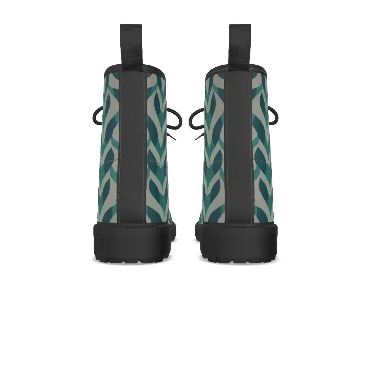 Green Wavy Camouflage Short Boots