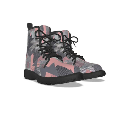 Patchwork Short Boots