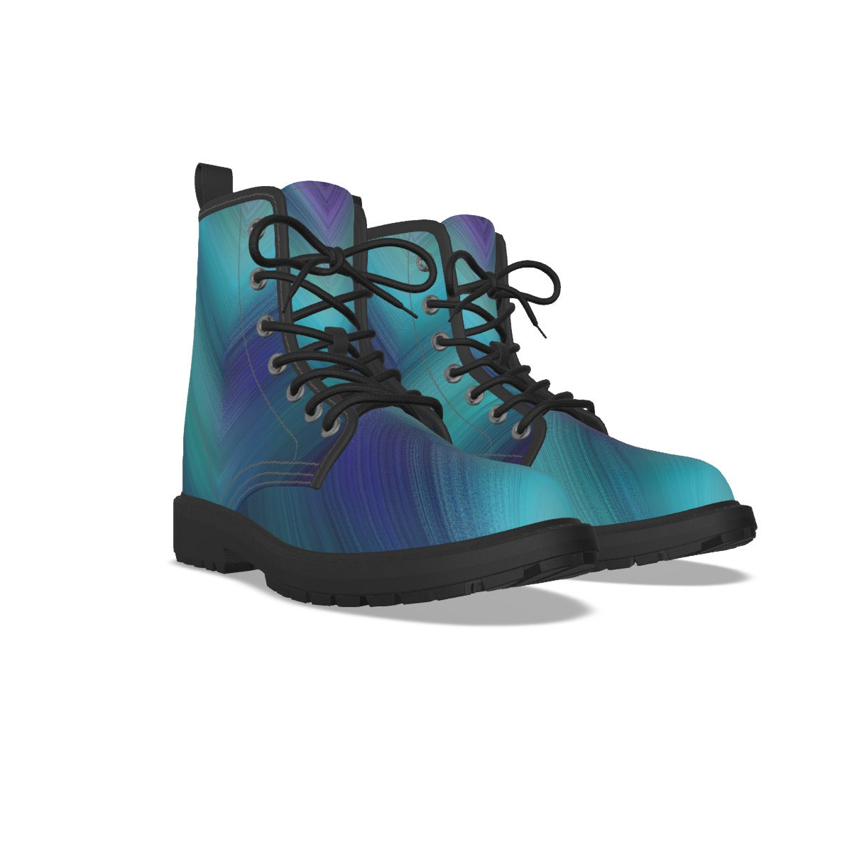 Purple-Green Short Boots