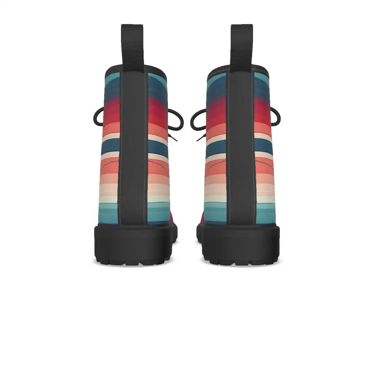 Stripe Printed Short Boots