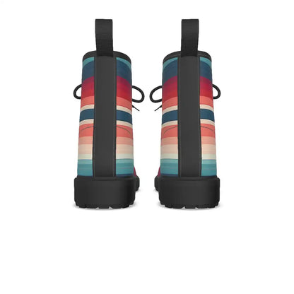 Stripe Printed Short Boots