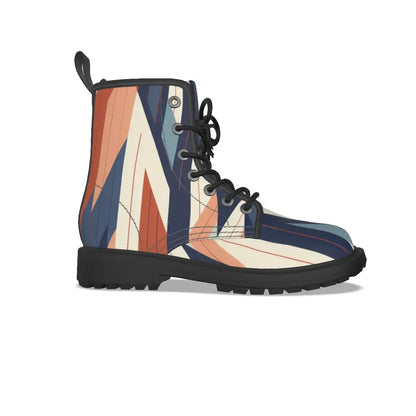 Abstract Print Short Boots
