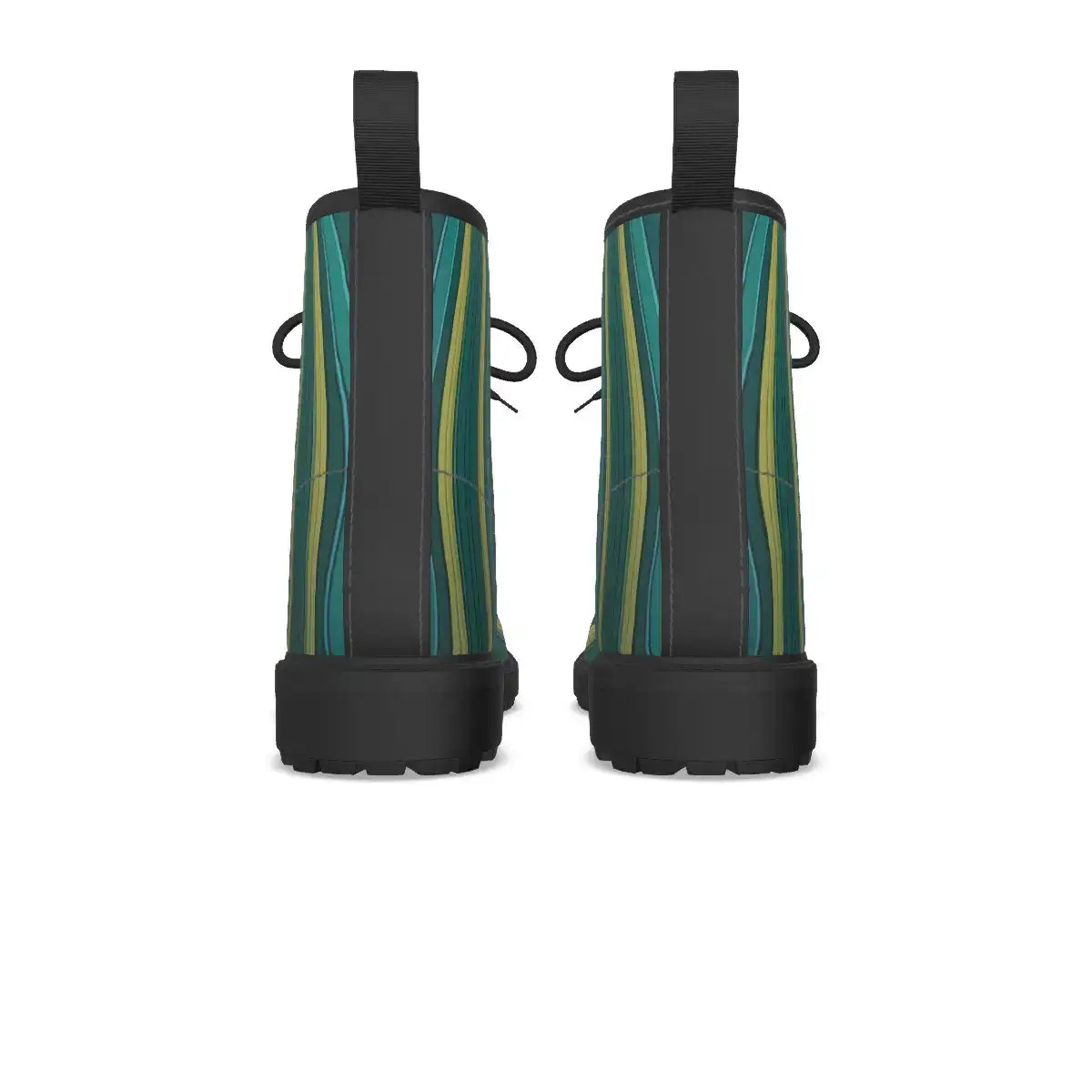 Green Stripes Short Boots