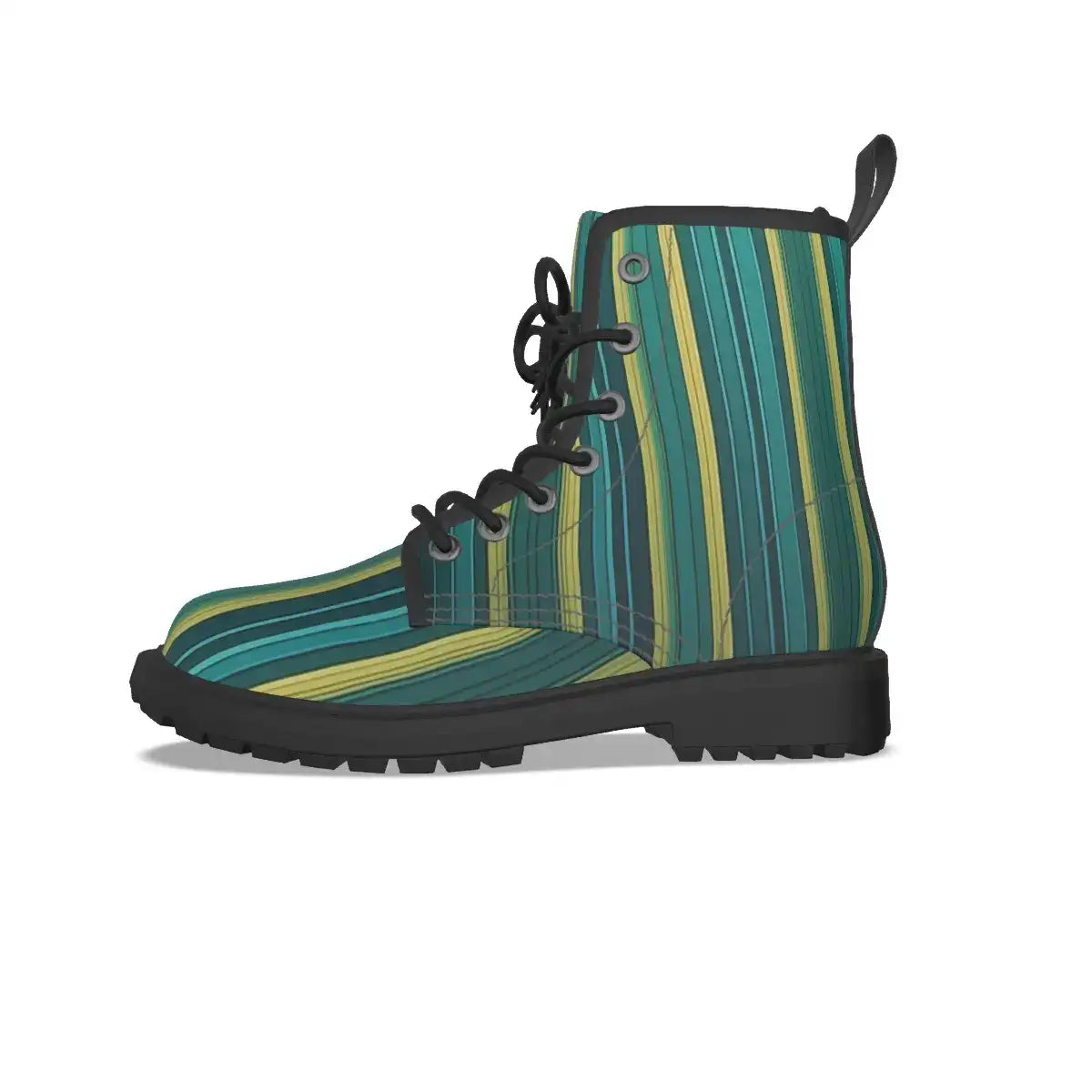 Green Stripes Short Boots