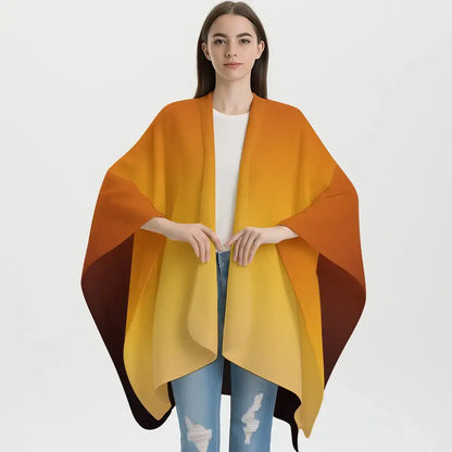 Ombre Orange Poncho