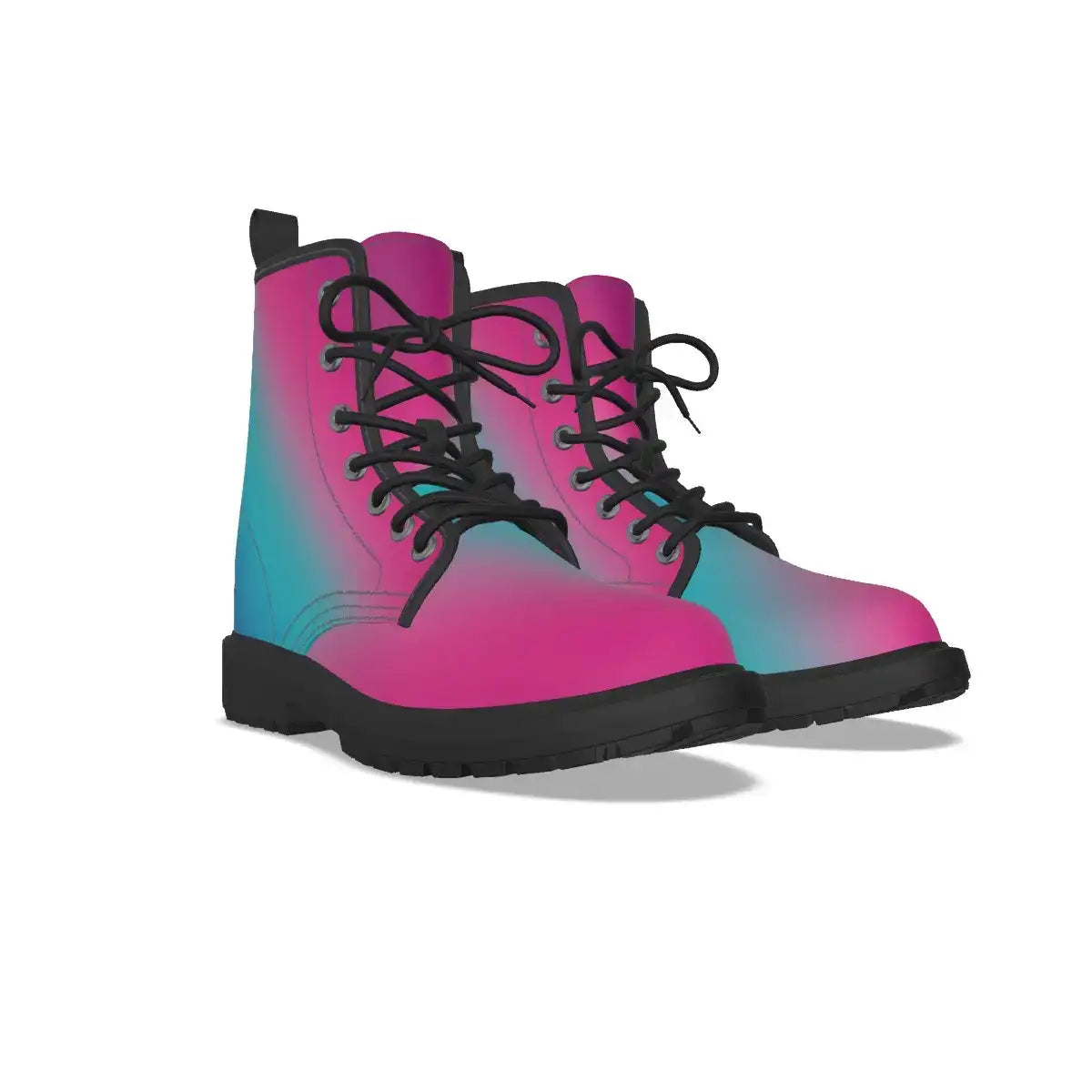 Punk-Blue Gradient Short Boots