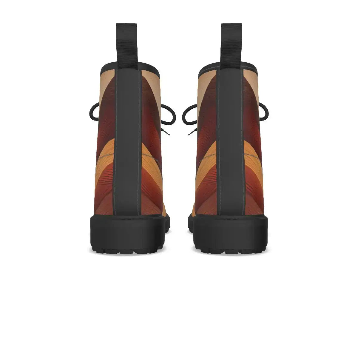 Brown Chevron Pattern Sohrt Boots