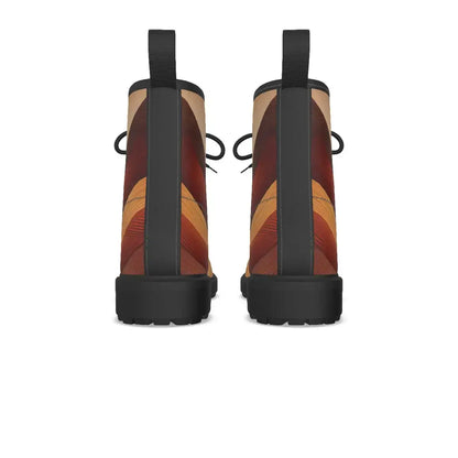 Brown Chevron Pattern Sohrt Boots