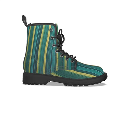 Green Stripes Short Boots