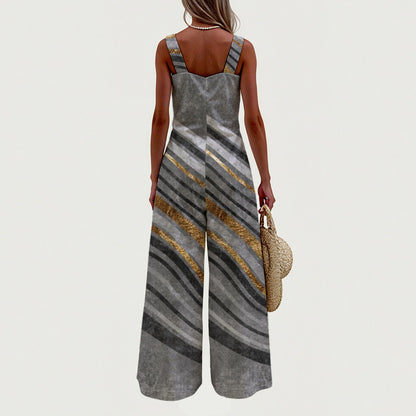 Striped Wide Leg Jumpsuit