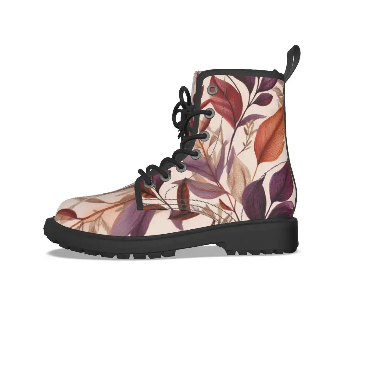 Leaves Print Short Boots
