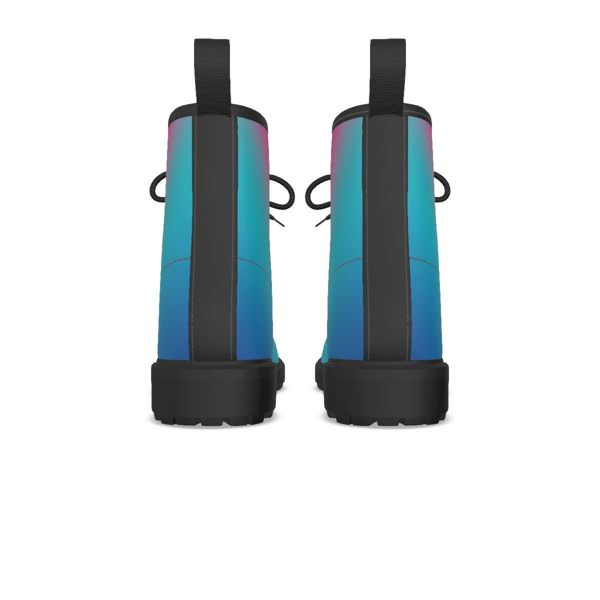 Punk-Blue Gradient Short Boots