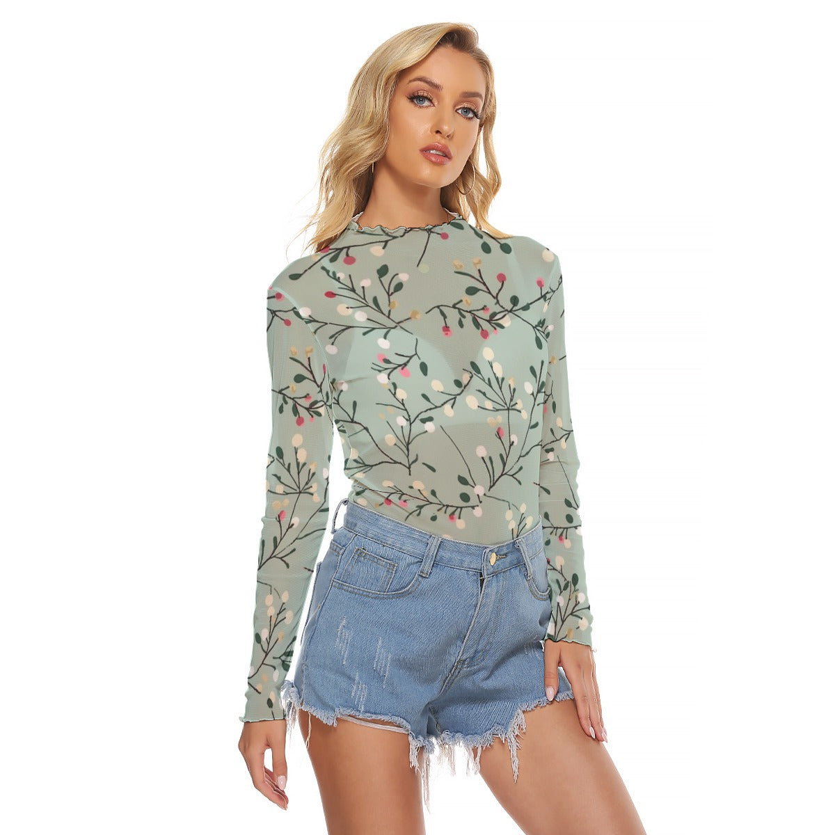 Green Mesh Top