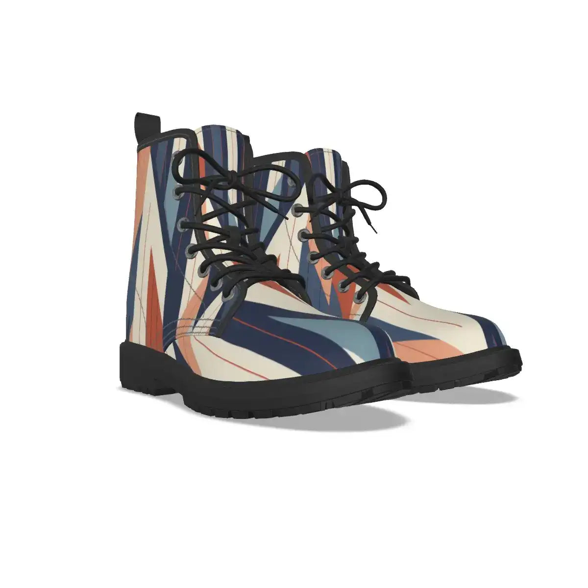 Abstract Print Short Boots