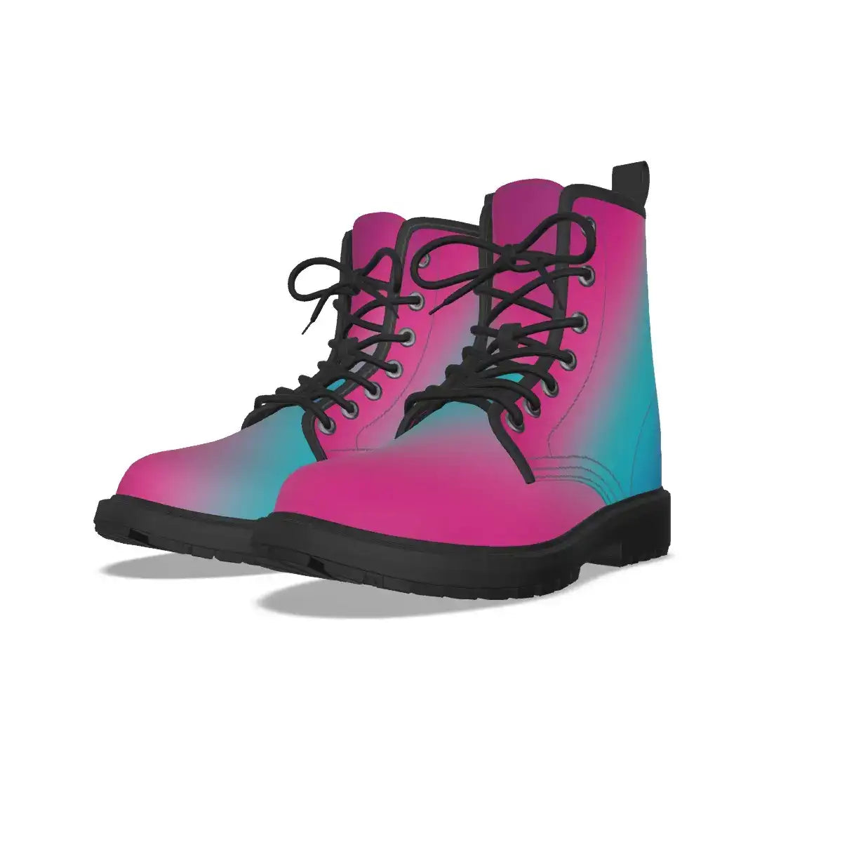 Punk-Blue Gradient Short Boots